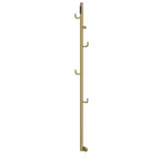 brushed brass vertical heated towel rail
