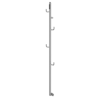 chrome electric towel rail with hook Main image