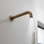 Fixed wall mounted single function shower head - brushed bronze 