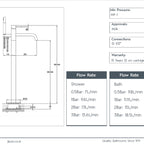Floorstanding Bath Tap Mixer with Shower Kit and Knurled Handle - Brushed Black technical details