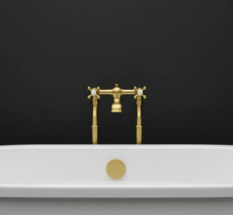 Traditional Freestanding Bath Filler Tap - Brushed Brass Secondary image