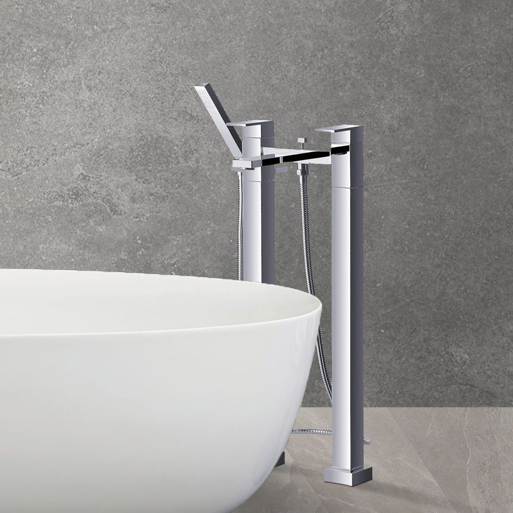 floor standing bath filler with shower set Main image