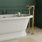 Freestanding Crosshead Bath Filler Tap - Gold