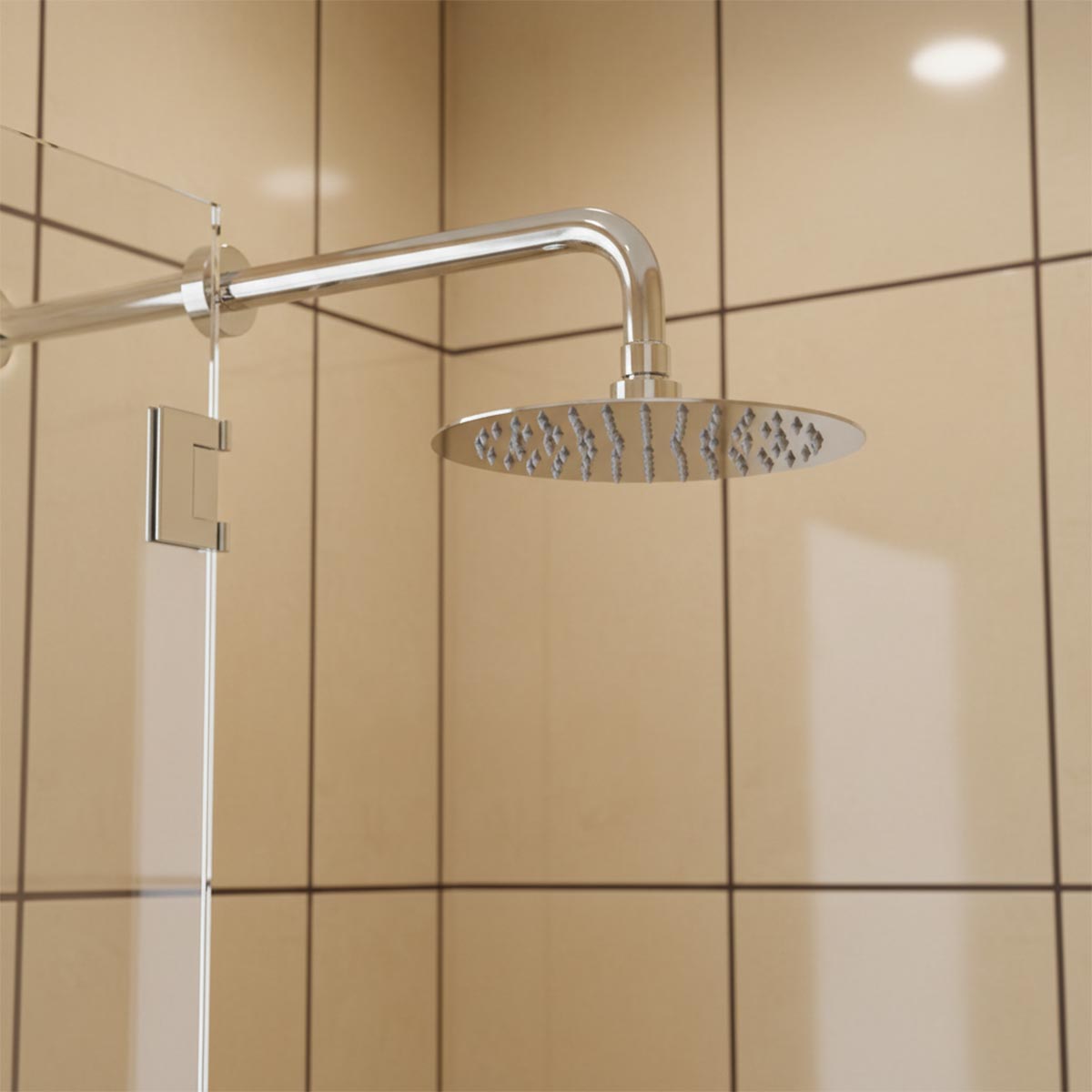 Glide Ultra-Thin Round Rain Shower Head, 300mm - Chrome