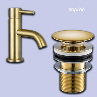 Gold Basin Mixer Tap Main image