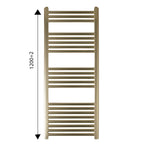 heated towel rail brass