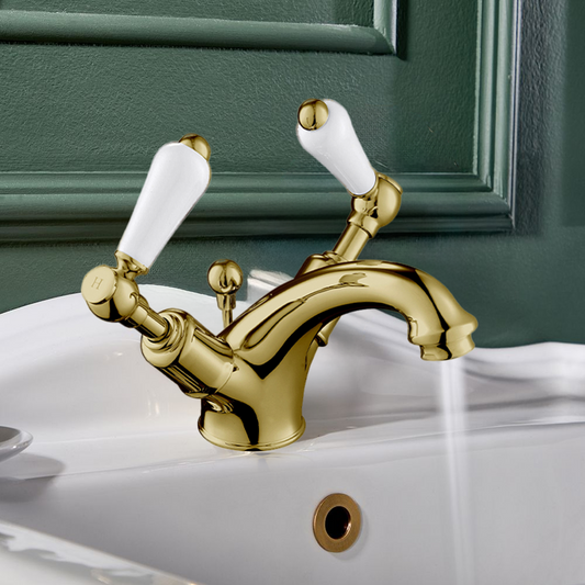 Gold Basin Mixer Tap Tapron 1080