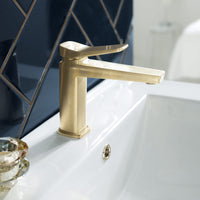 Gold Brass Basin Tap Brushed Brass Finish
