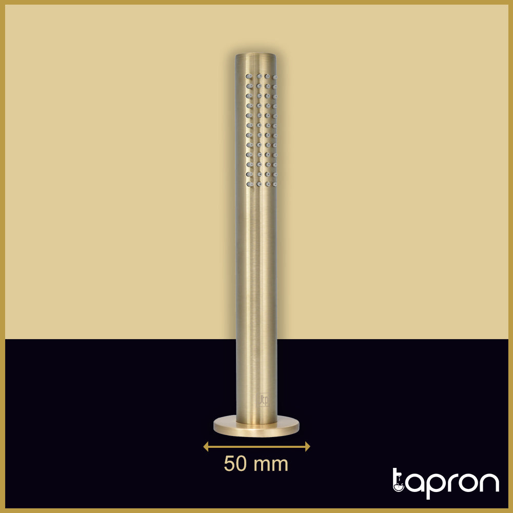 Gold Deck Mounted Pullout Shower Handle With Overflow Waste Secondary image