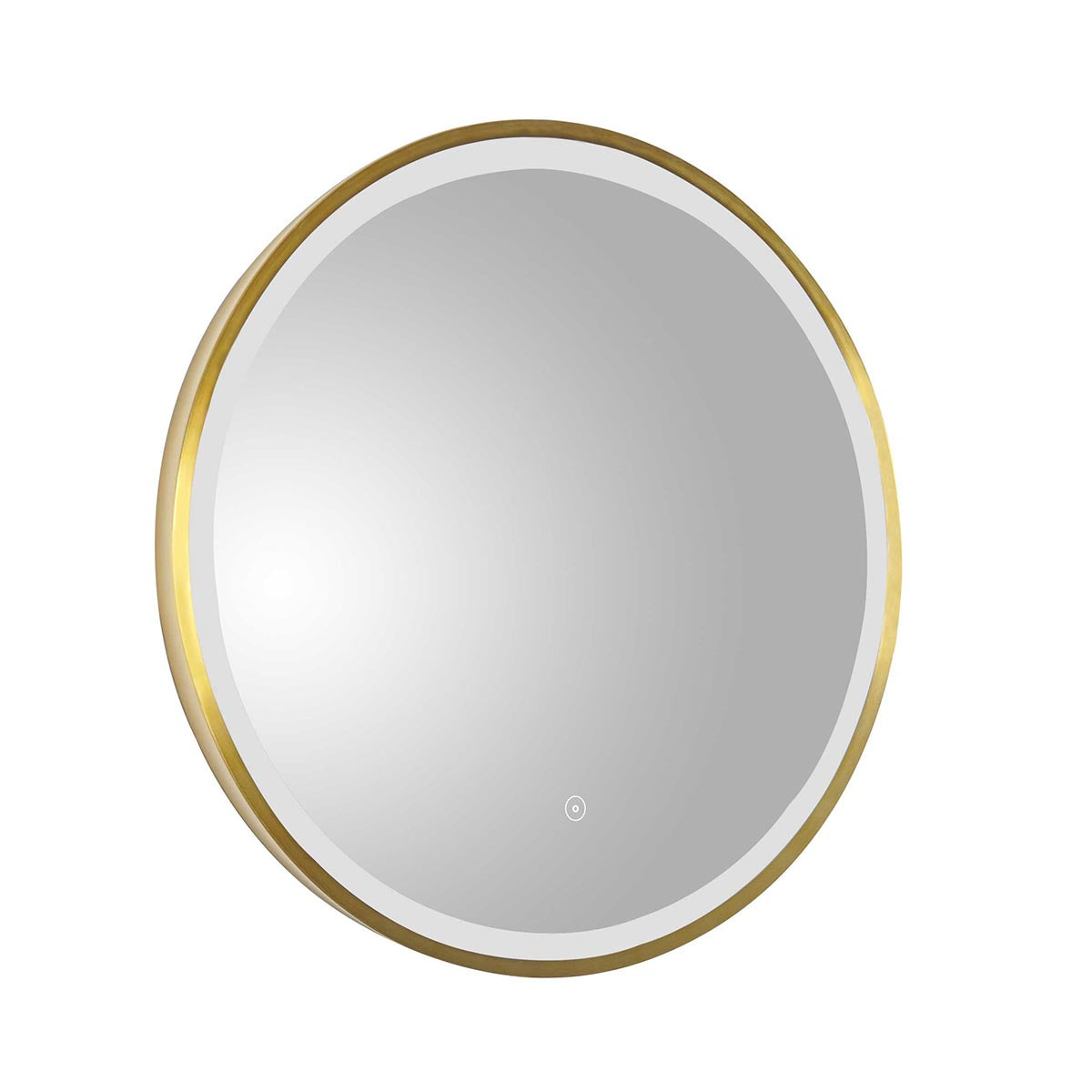 Gold Round LED Bathroom Mirror with Demister and Touch Sensor Secondary image