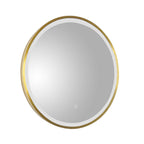 Gold Round LED bathroom mirror