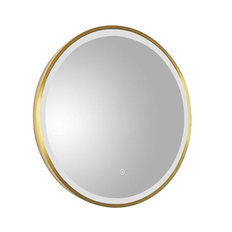 Gold Round LED bathroom mirror