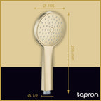 Gold Shower Handset with Single Flow-Tapron 