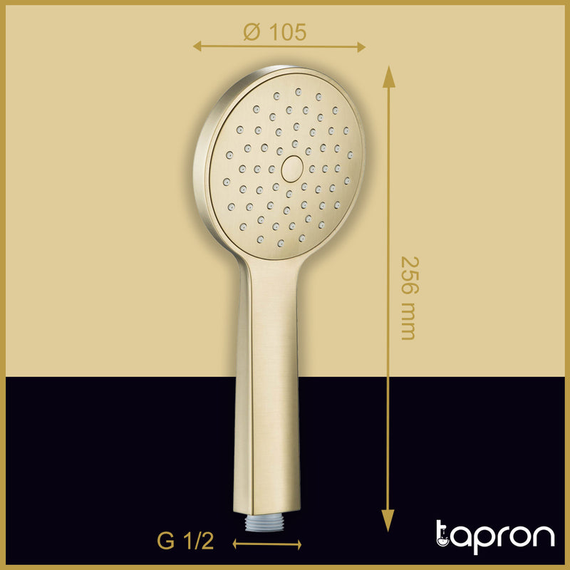 Gold Shower Handset with Single Flow-Tapron 