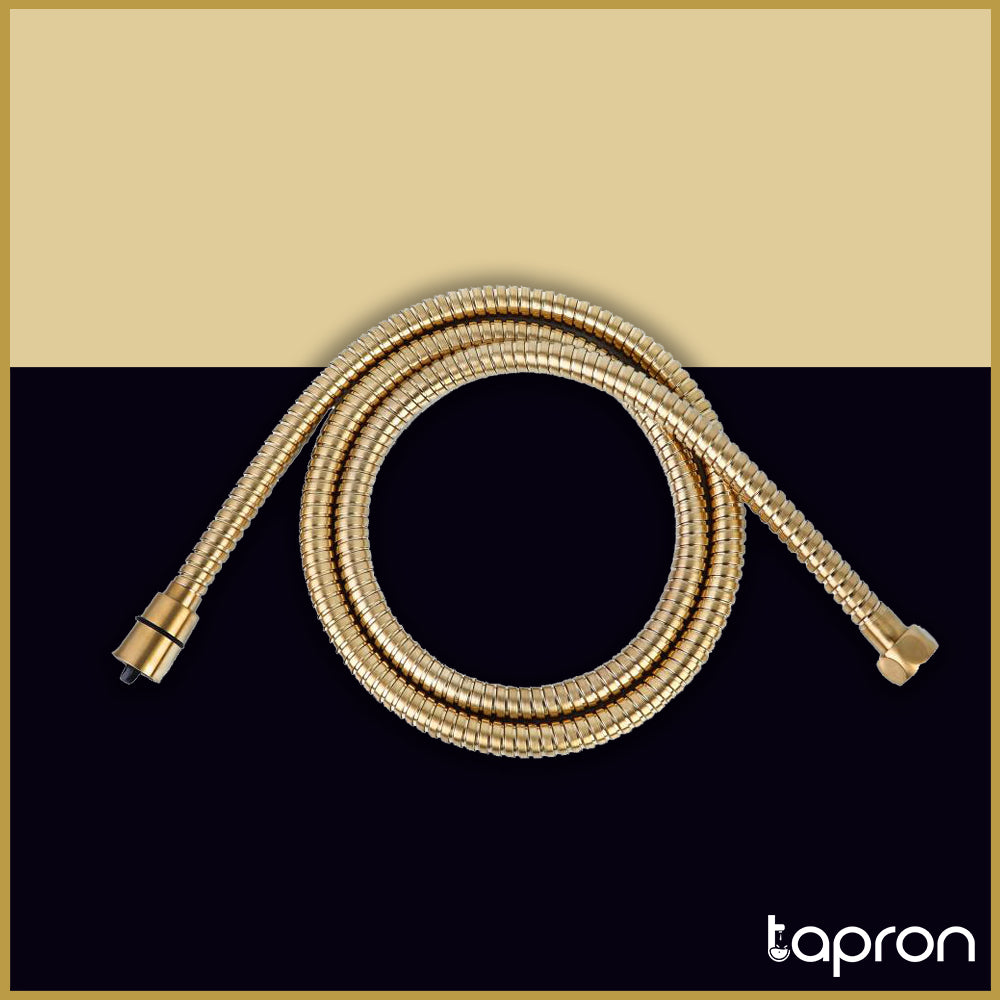 Gold Shower Hose 1.50m - Brushed Brass Finish Secondary image