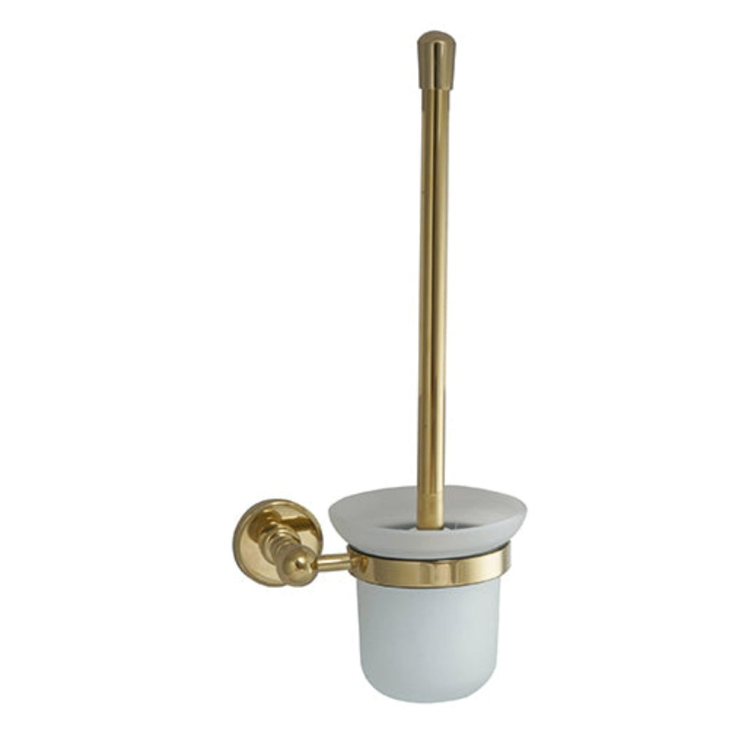 brushed brass toilet brush