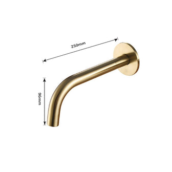 Brushed Brass Duo: Manual Shower Valve & Wall Mounted Bath Spout Secondary image