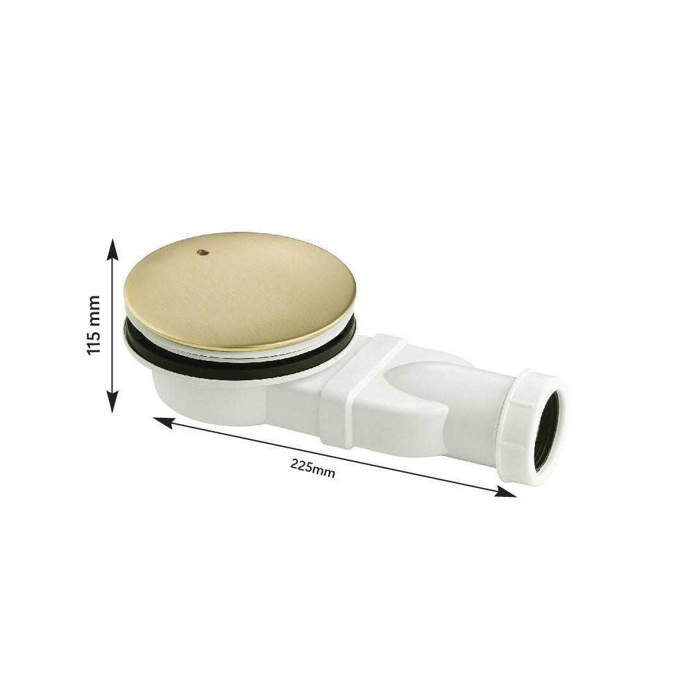 Brushed Brass Shower & Basin Set: Thermostatic Valve, Head, Handset, Waste & Tap Secondary image