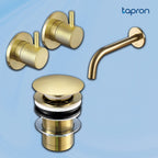 wall mounted valves, slotted basin waste, basin mixer tap
