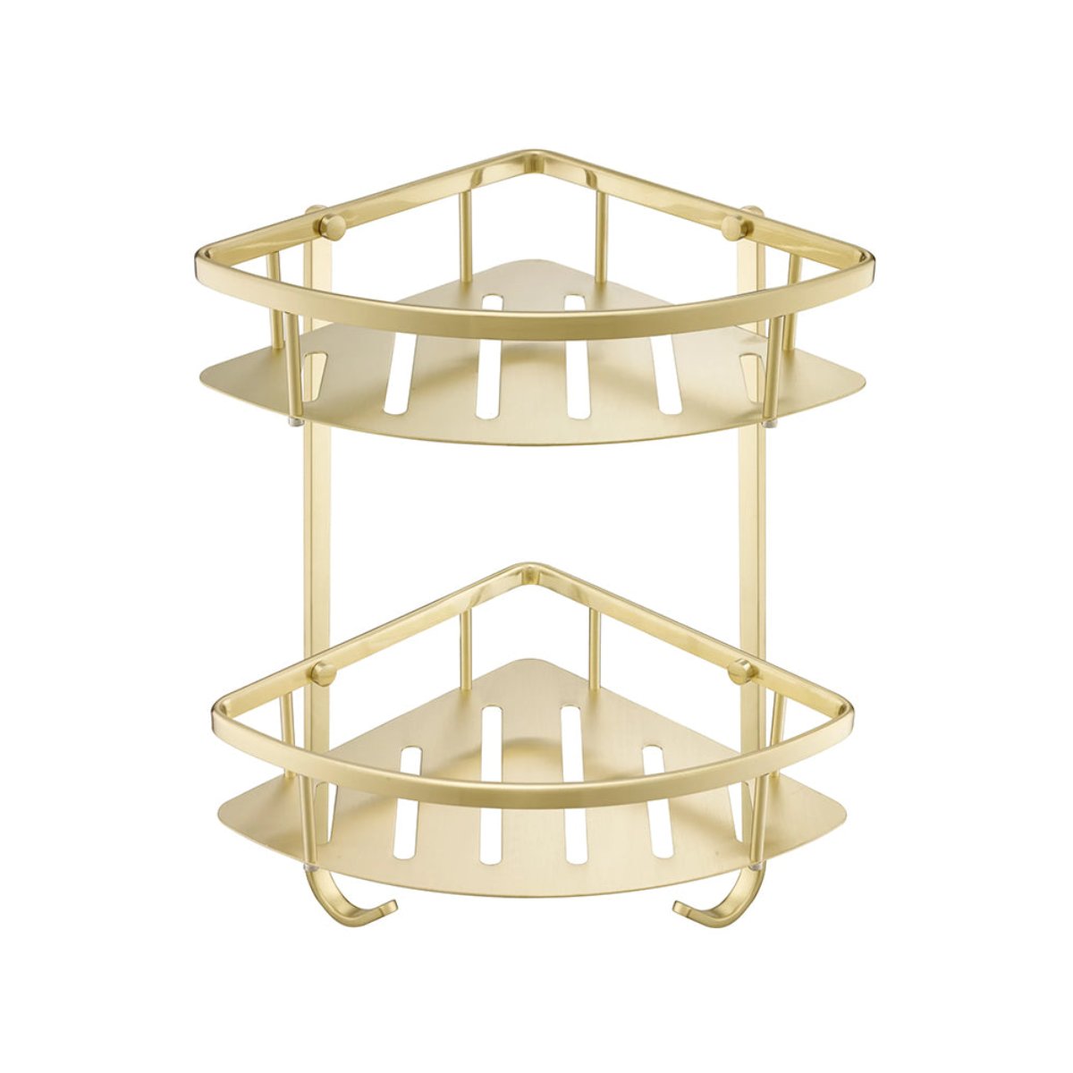 brushed brass shower basket Main image