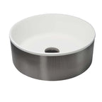 Gunmetal counter top basin stainless steel and resin
