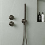 Gunmetal shower handset with shower hose and holder 