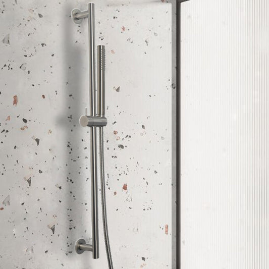 brushed stainless steel slide rail, hand shower with hose 1200