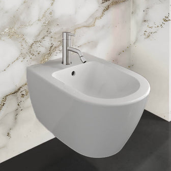 Single Lever Bidet Mixer Tap - Brushed Stainless Steel Secondary image