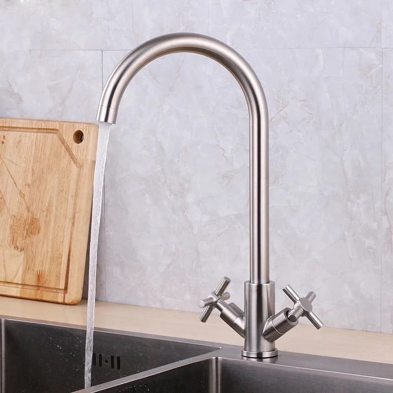 Kitchen mixer tap with 2 levers