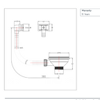 Basket Strainer for Kitchen Sink with Square Overflow Pipe and Cover 