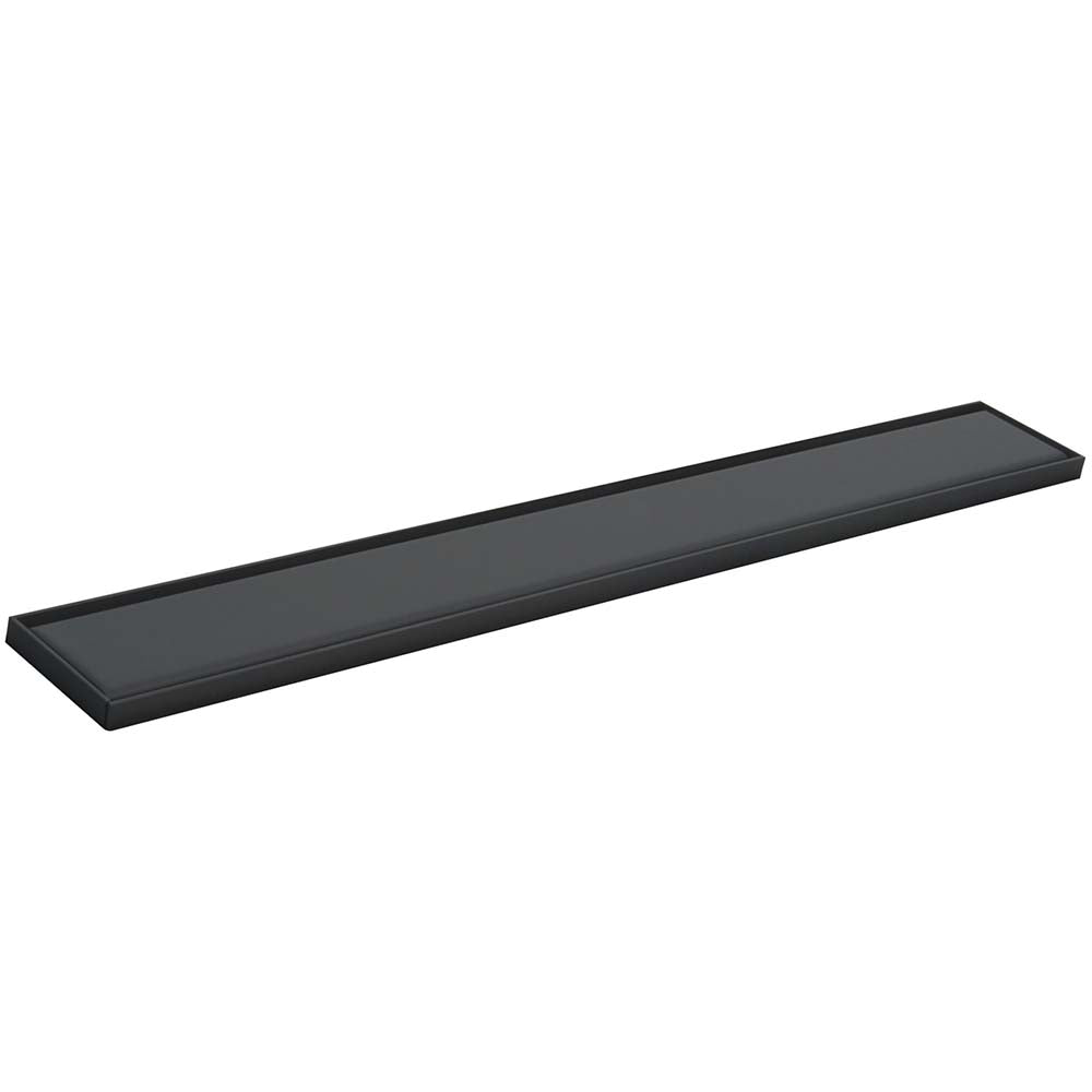 black linear shower drain