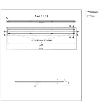 Linear Shower Drain - 600mm and 800mm Secondary image