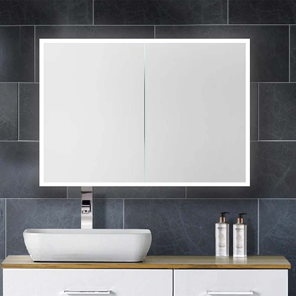 LED Mirror Cabinet with Two Doors 