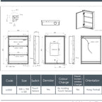 bathroom mirror with single door and LED