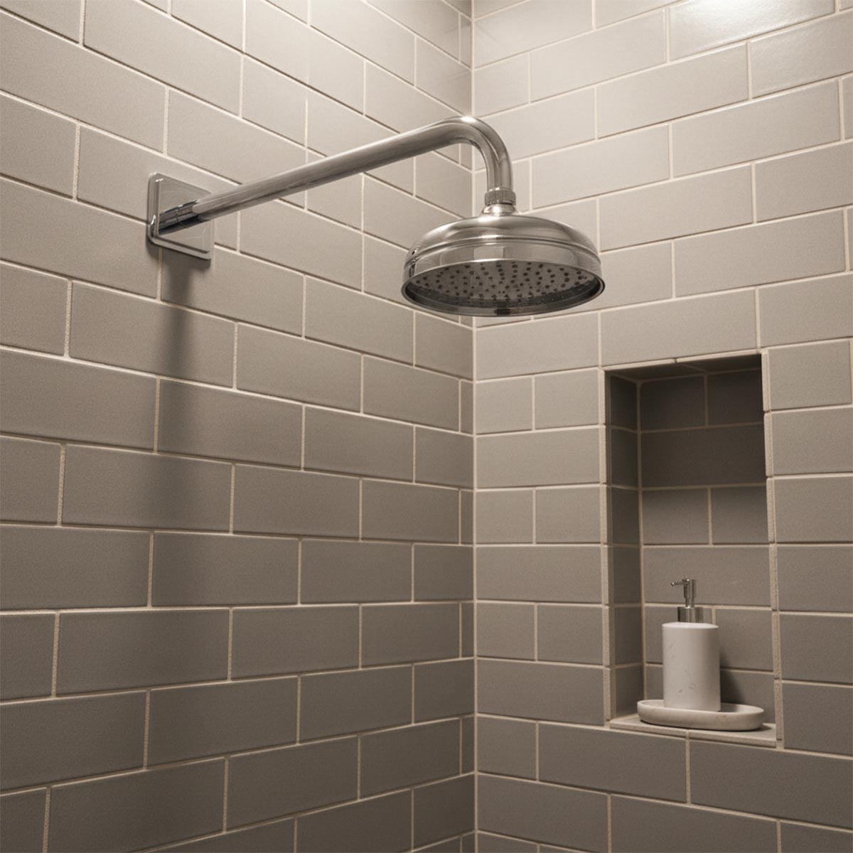 Long Shower Head Arm - 400mm Chrome