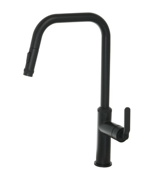 Matt Black Single Lever Pull Out Sink Mixer Tap Secondary image