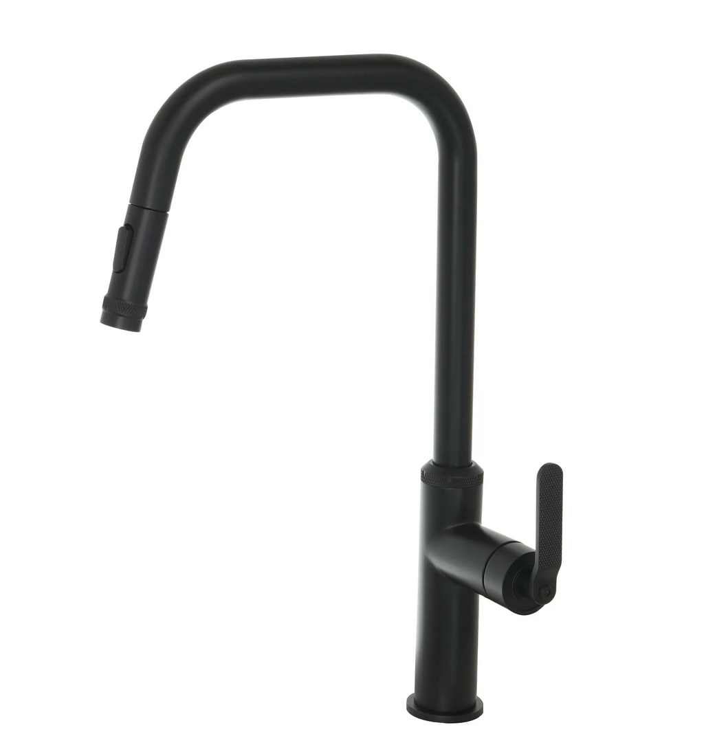 Pull out kitchen tap black