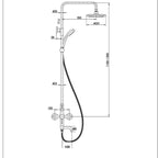 chrome exposed shower riser with kit