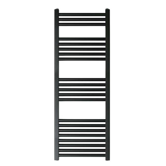 Matt Black Dual Fuel Towel Rail - 1200mm x 400mm Secondary image