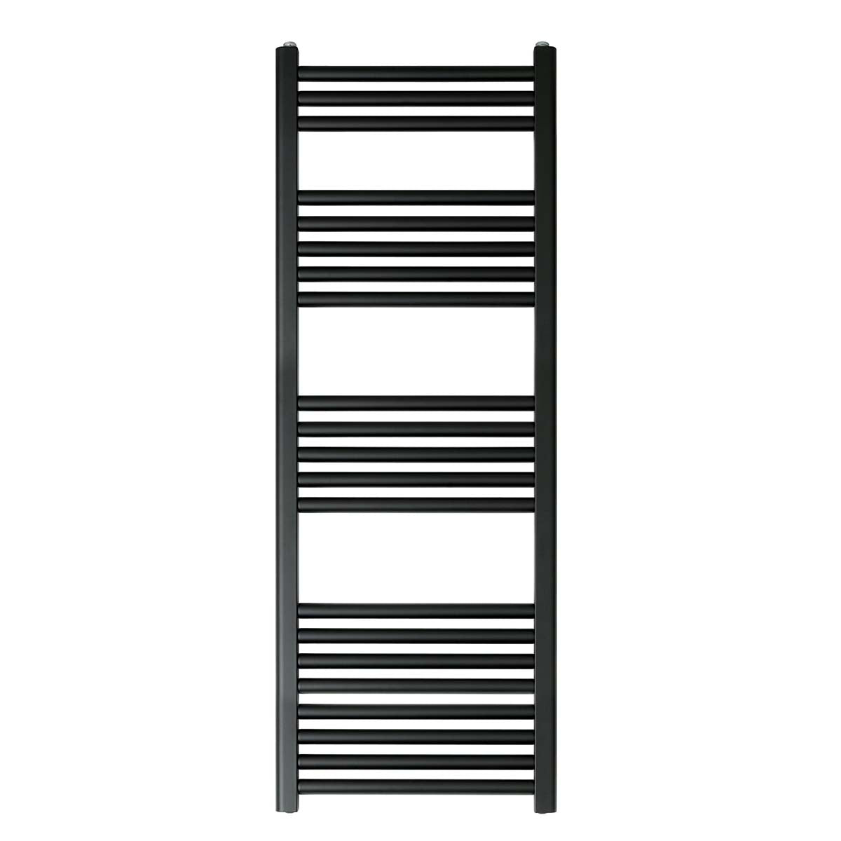 Matt Black Dual Fuel Towel Rail - 1200mm x 400mm