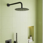 Matt Black Fixed Wall Mounted Shower Arm 400mm