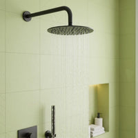 Matt Black Fixed Wall Mounted Shower Arm 400mm