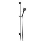 Matt Black Slide Rail Kit with Round Shower Handset and Elbow