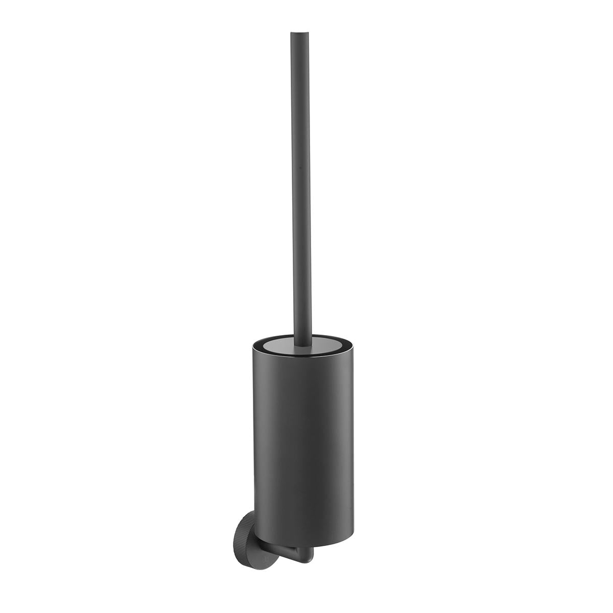 Matt black toilet brush holder