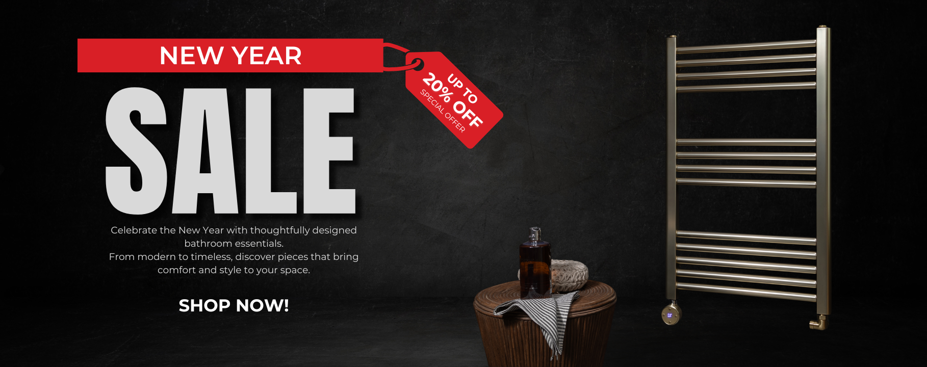 Celebrate the new year with thoughtfully designed bathroom essentials.