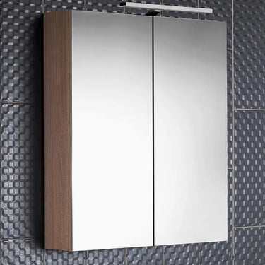Mirror Cabinet with Light and Shaver Socket - 600x700mm
