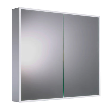 Mirror Cabinet with Shaving Socket and Heated Pads - 820x700mm
