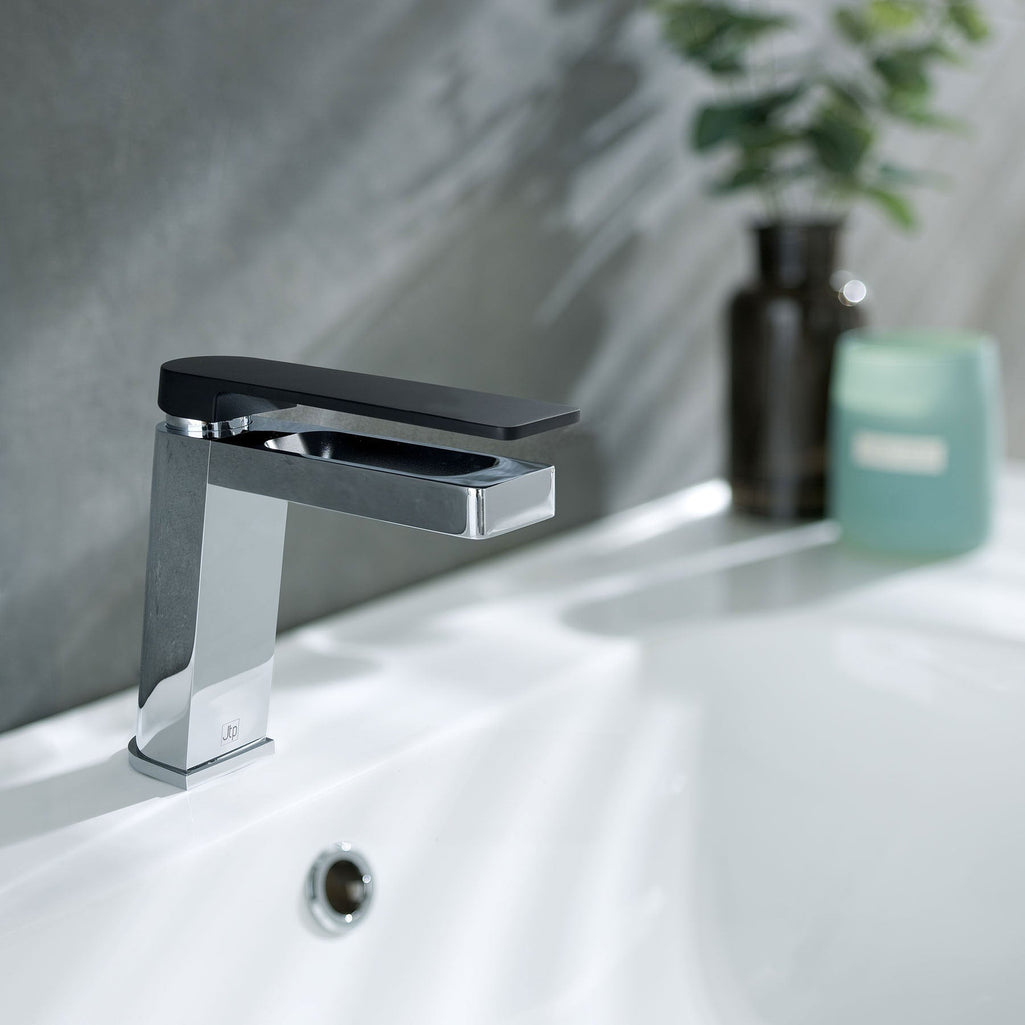 Modern Deck Mounted Single Lever Basin Mixer Tap – Chrome
