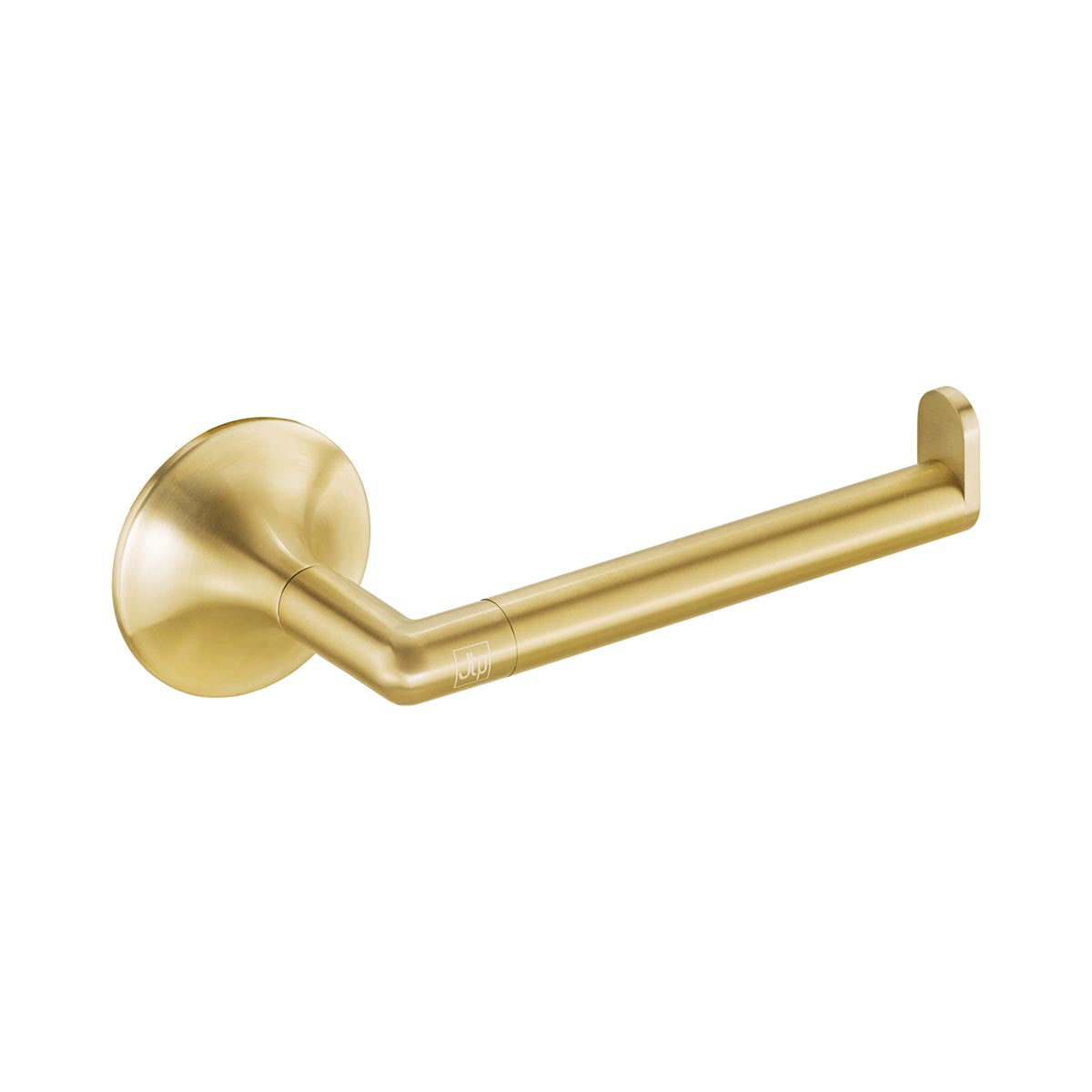 Modern brushed brass toilet roll holder
