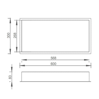 Rectangular Shower Niche - 600x300mm - Chrome Secondary image